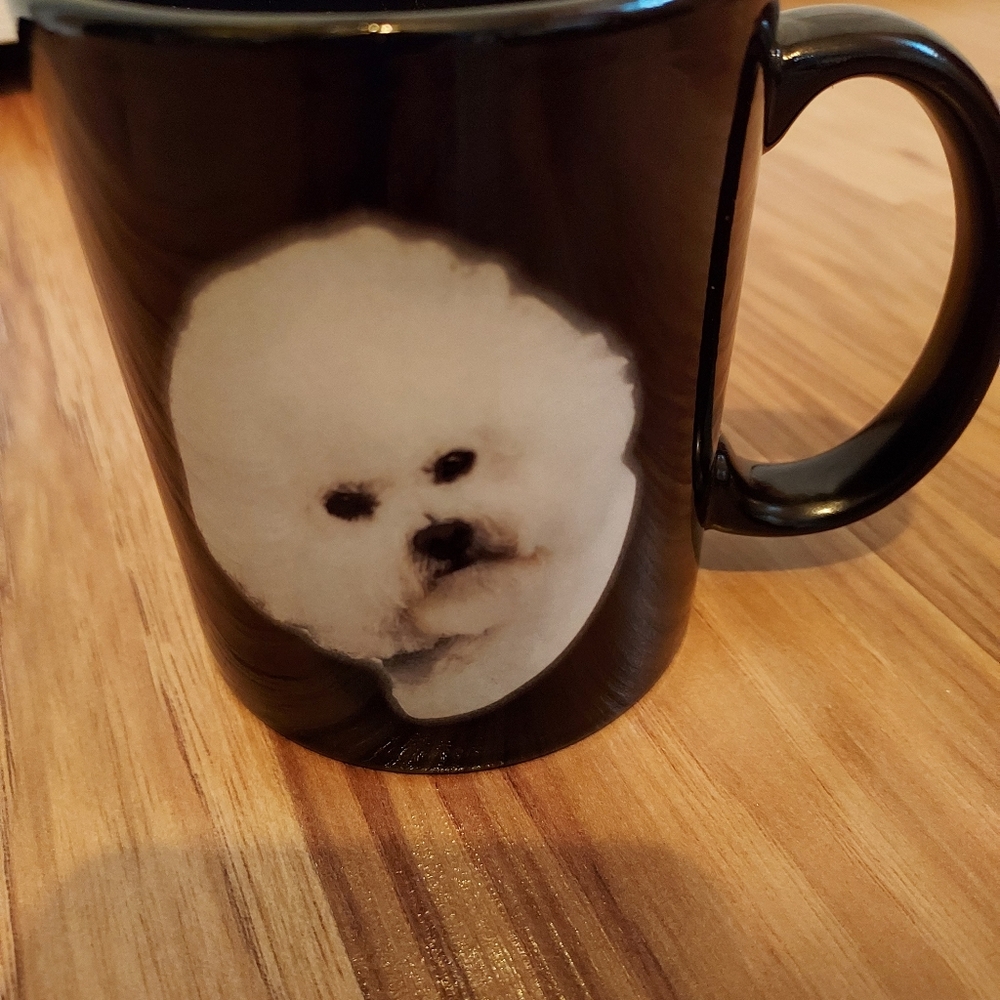 Bichon Frise Black Ceramic Mug Coffee Cup 2003